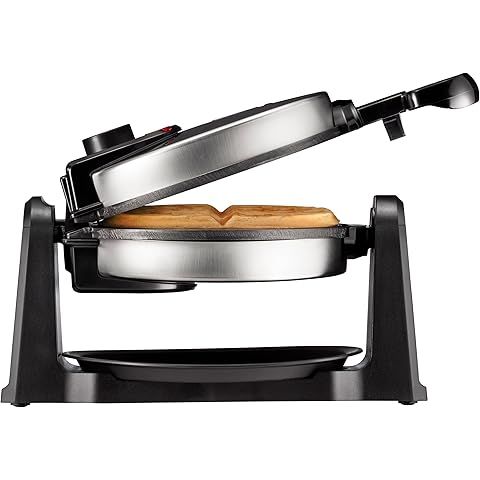 Chefman Rotating Belgian Waffle Maker, 180° Flip Iron w/ Non-Stick Plates, Adjustab...