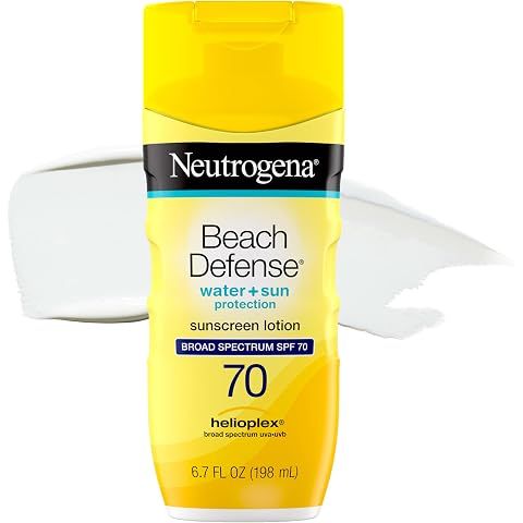 Neutrogena Beach Defense Sunscreen Lotion SPF 70 Broad Spectrum UVA UVB Protection ...