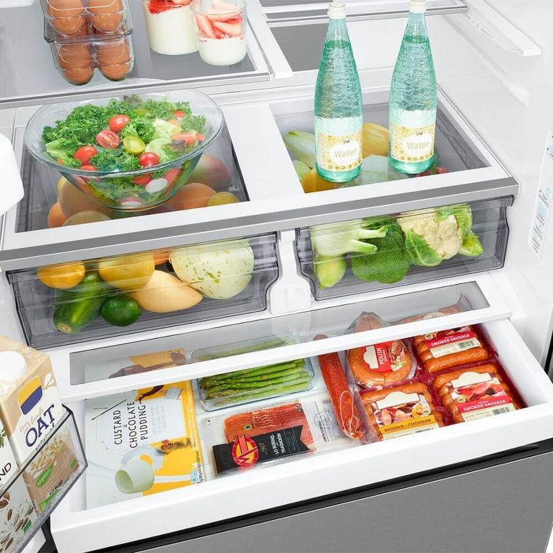 "36\" 3-Door Fridge with Ice/Water Dispenser & Freezer Ice Maker" - Image 6