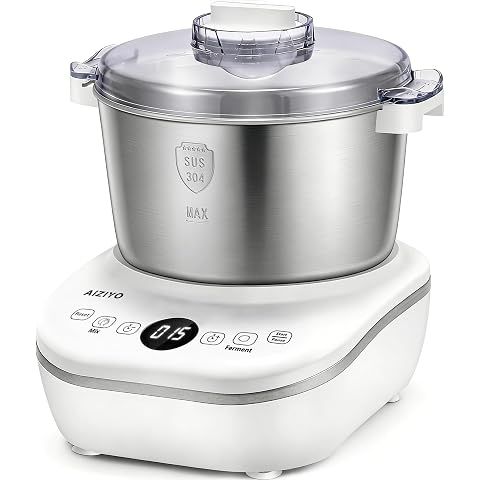 AIZIYO DoughChief, 7.4QT Dough Maker, Dough Mixer with Ferment Function, 304 Stainl...