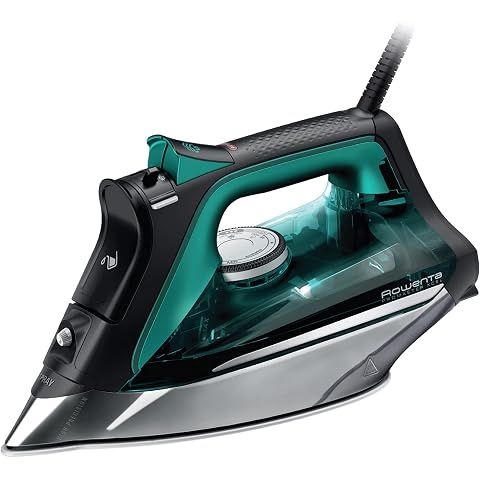 Rowenta Pro Master Stainless Steel Soleplate Steam Iron for Clothes, Anti-Drip Prot...