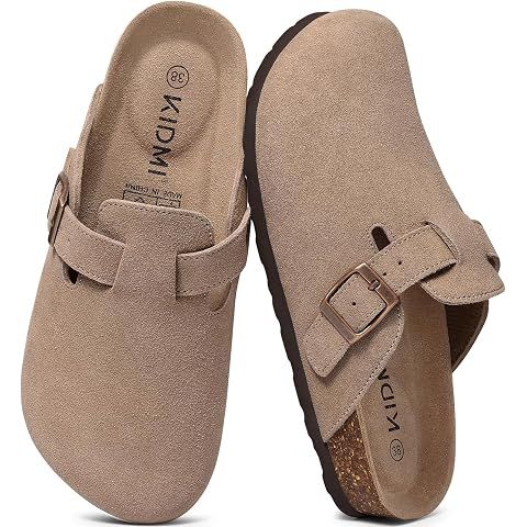 KIDMI Women's Suede Clogs