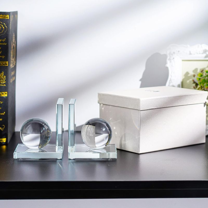 Crystal Bookends with Crystal Ball - Image 8