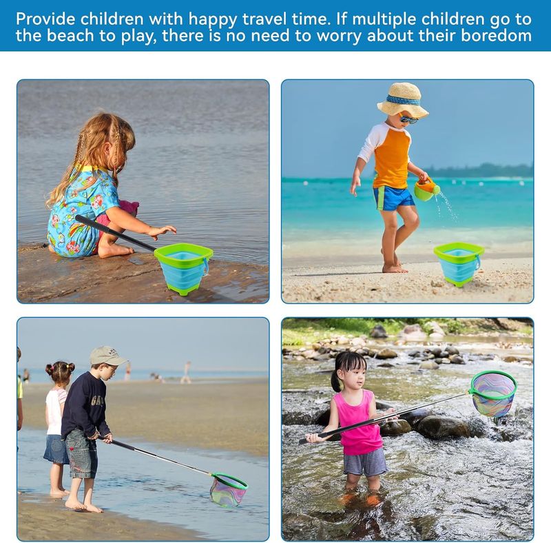 Kids Telescopic Fishing Net with Bucket - Image 8