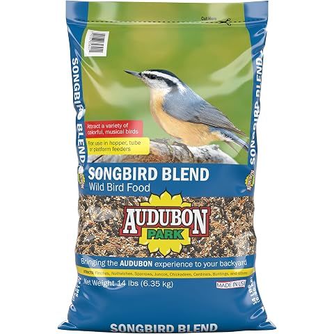 Audubon Park Songbird Blend Wild Bird Food, Bird Food for Outside Feeders, 14-Pound...