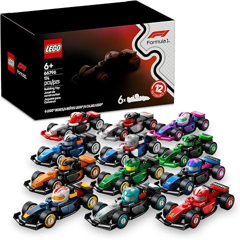 LEGO F1 Collectible Race Cars, 6 Pack - Building Set for Boys & Girls, Ages 6+ - Bi...