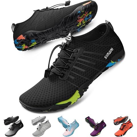 SIMARI Water Shoes for Women Men Barefoot Breathable Quick-Dry Aqua Sports Beach River Hiking Athletic Swim Surf Pool Diving Camping Must Haves Outdoor Gear