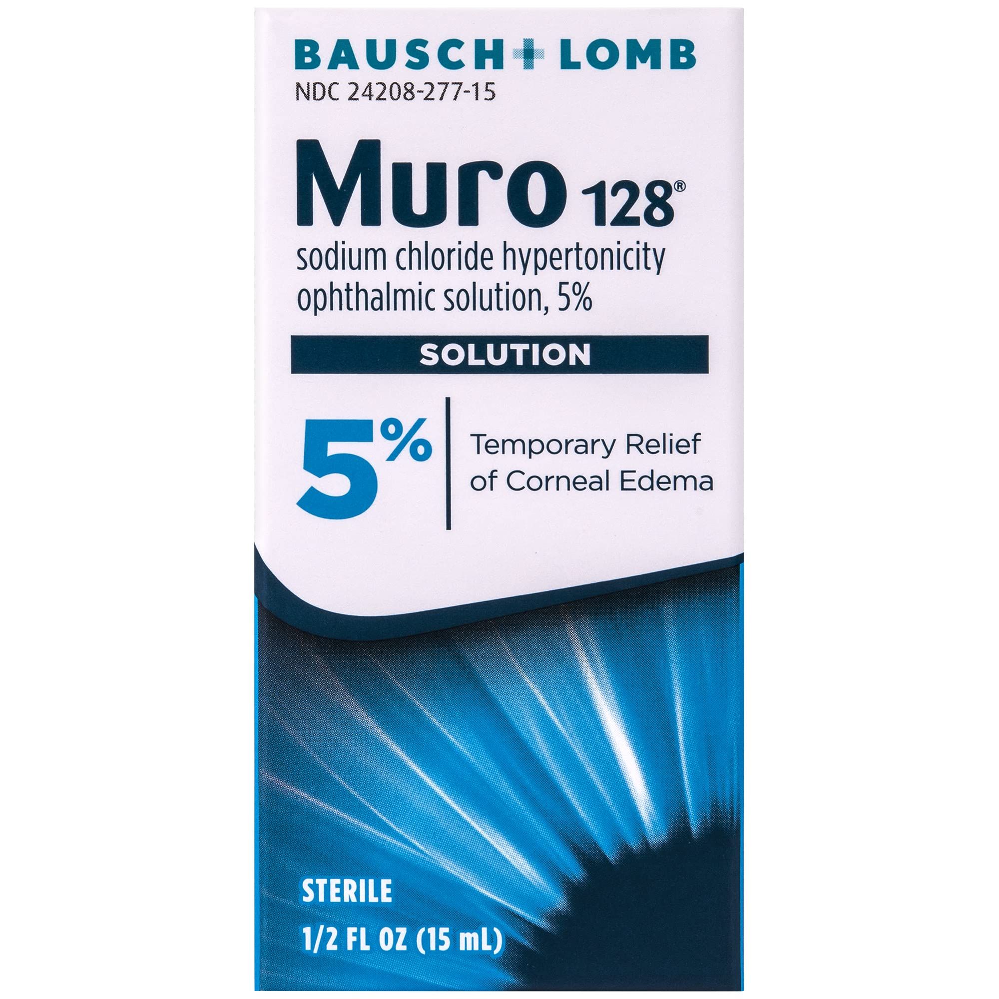 Muro 128 Ointment, Temporary Relief of Corneal Edema, Eye Care, Sodium Chloride Hypertonicity Ophthalmic 5% Ointment , 0.25 Oz