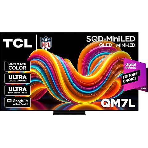 TCL 55 Inch Class QM7L Series | SQD-Mini-LED QLED Smart TV | 55QM7L, 2026 Model | 1...