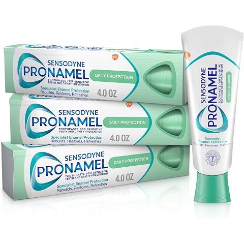 SENSODYNE PRONAMEL Daily Protection Enamel Toothpaste, 4 oz (Pack of 3) | For Sensi...