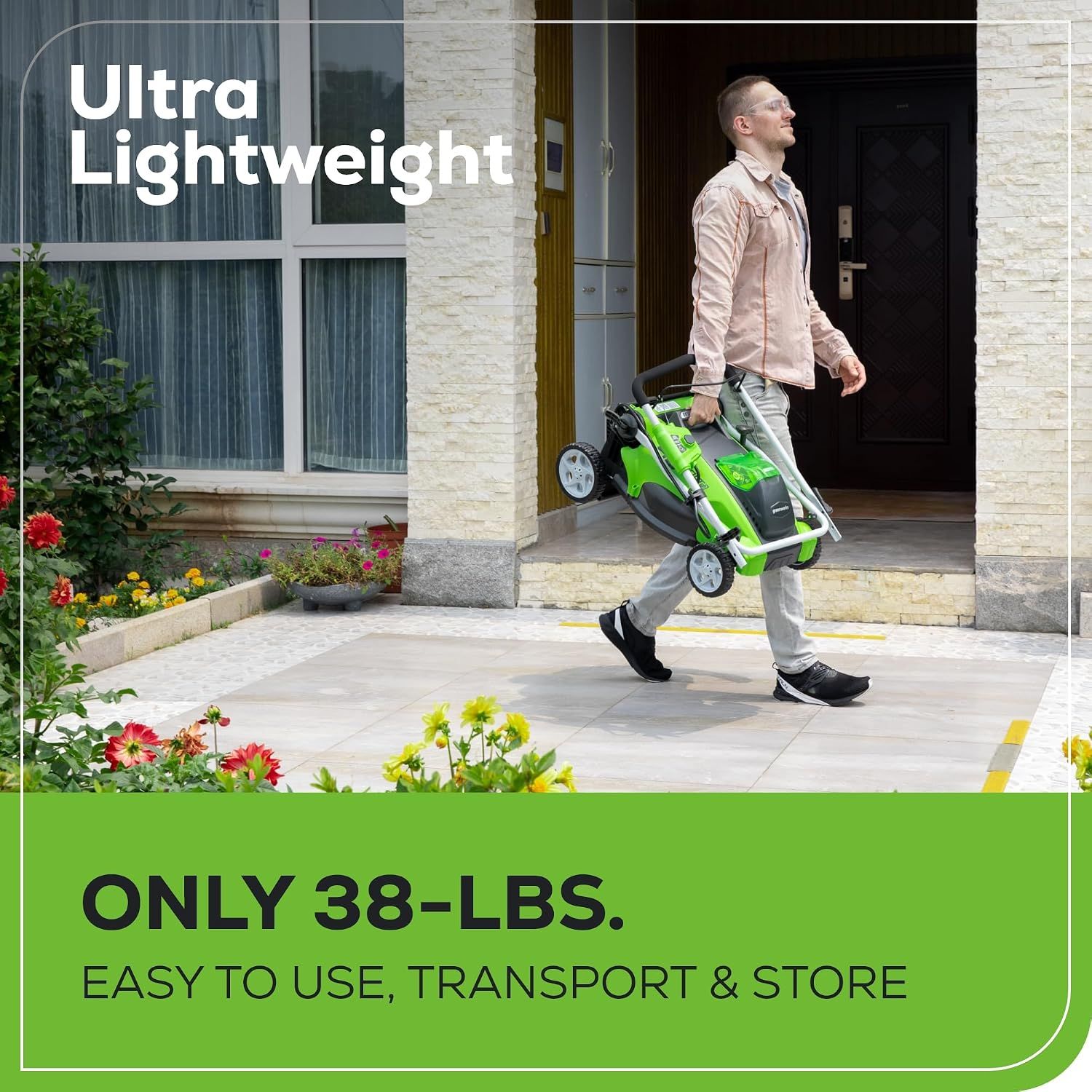 Greenworks 40V 16" Lawn Mower - Image 4
