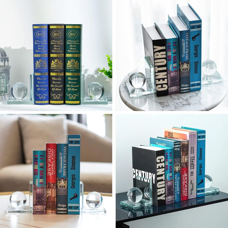 Crystal Bookends with Crystal Ball - Image 6