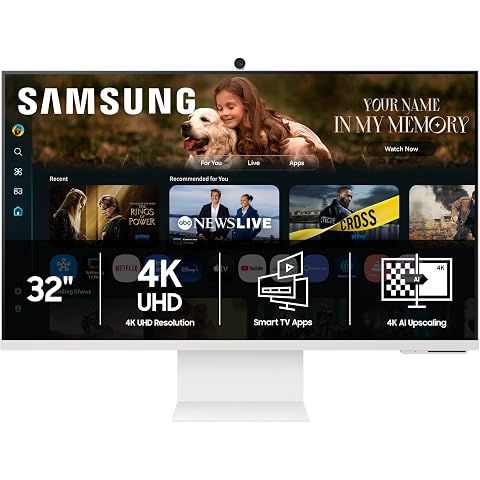 Samsung 32” M8 (M80F) Series 4K UHD Smart Monitor | Samsung Vision AI, Smart TV App...