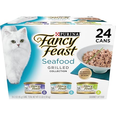 Purina Fancy Feast Grilled Seafood Wet Cat Food, 3 oz Cans, 24-Pack | Variety Pack,...