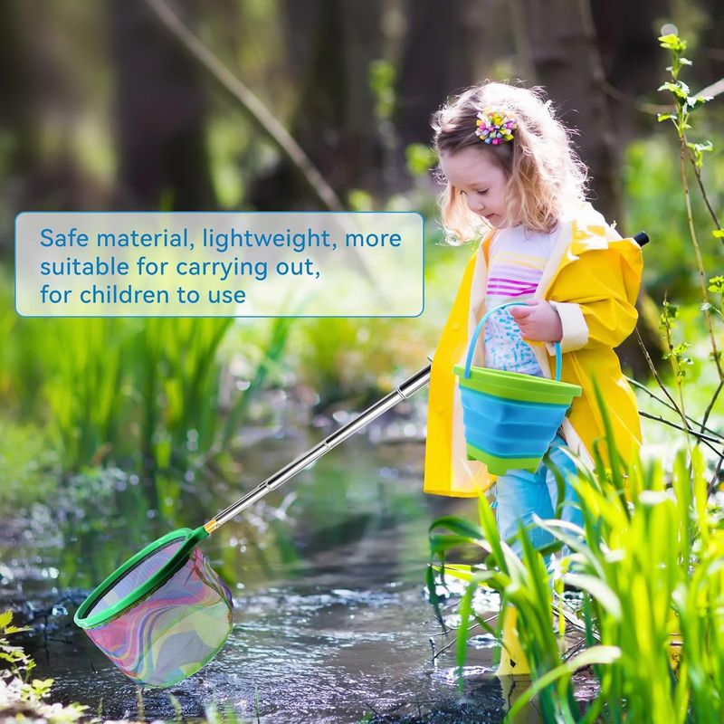 Kids Telescopic Fishing Net with Bucket - Image 4