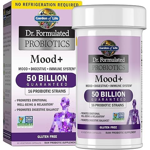 Garden of Life Probiotics Mood+ Dr Formulated Acidophilus Probiotic Supplement - Pr...