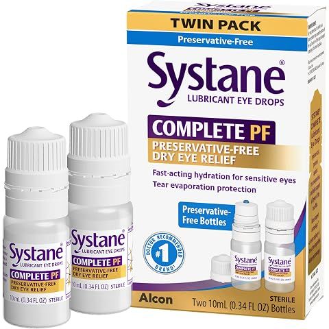 Complete Preservative Free Dry Eye Drops, 0.33 Fl Oz, 2 Pack