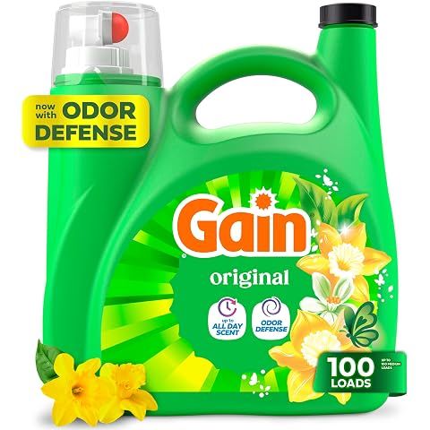 Gain Liquid Laundry Detergent, Freshness, Odor Defense, High Efficiency Washing Mac...