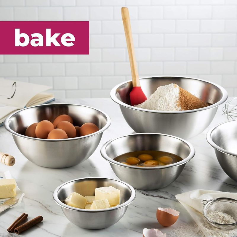 FineDine Stainless Steel Mixing Bowls Set - Image 6