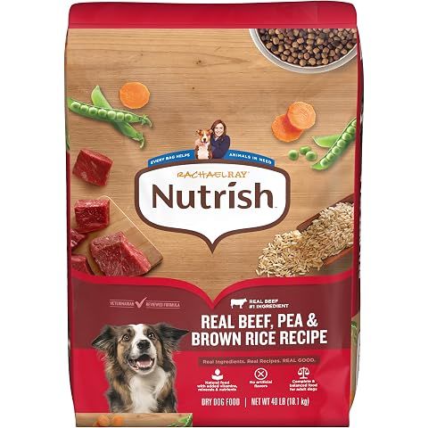 Nutrish Dry Dog Food, Beef, Pea & Brown Rice, 40 lb. Bag (Rachael Ray) | Complete &...