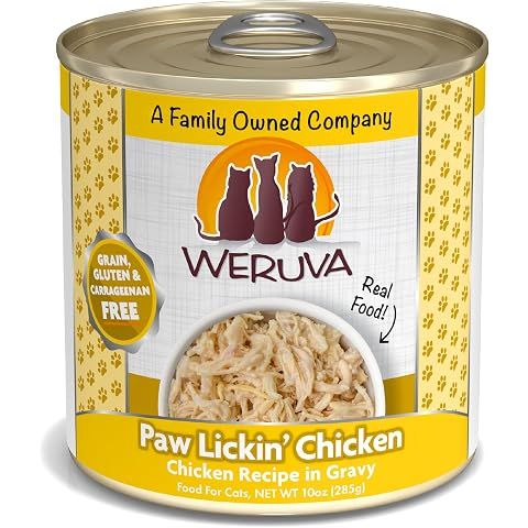 Weruva Classic Cat Food, Paw Lickin’ Chicken with Chicken Breast in Gravy, 10oz Can...