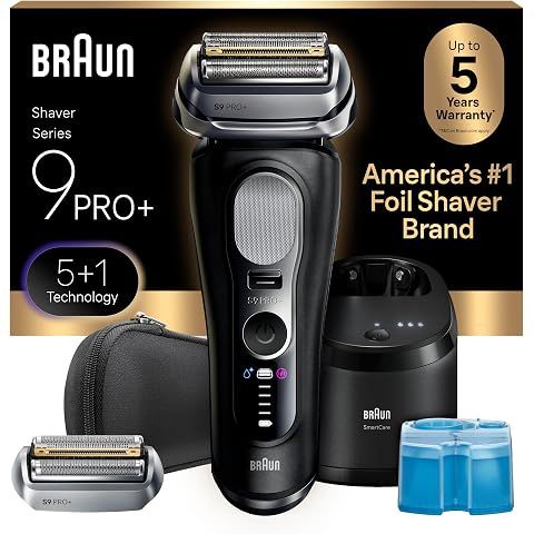 Braun Series 9 PRO+ Electric Shaver for Men, Wet & Dry Foil Razor, 6-in-1 SmartCare...