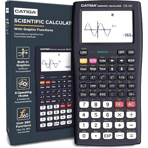 Scientific Calculator with Graphic Functions - Multiple Modes with Intuitive Interface - Perfect for Beginner and Advanced Courses, High School or College Black