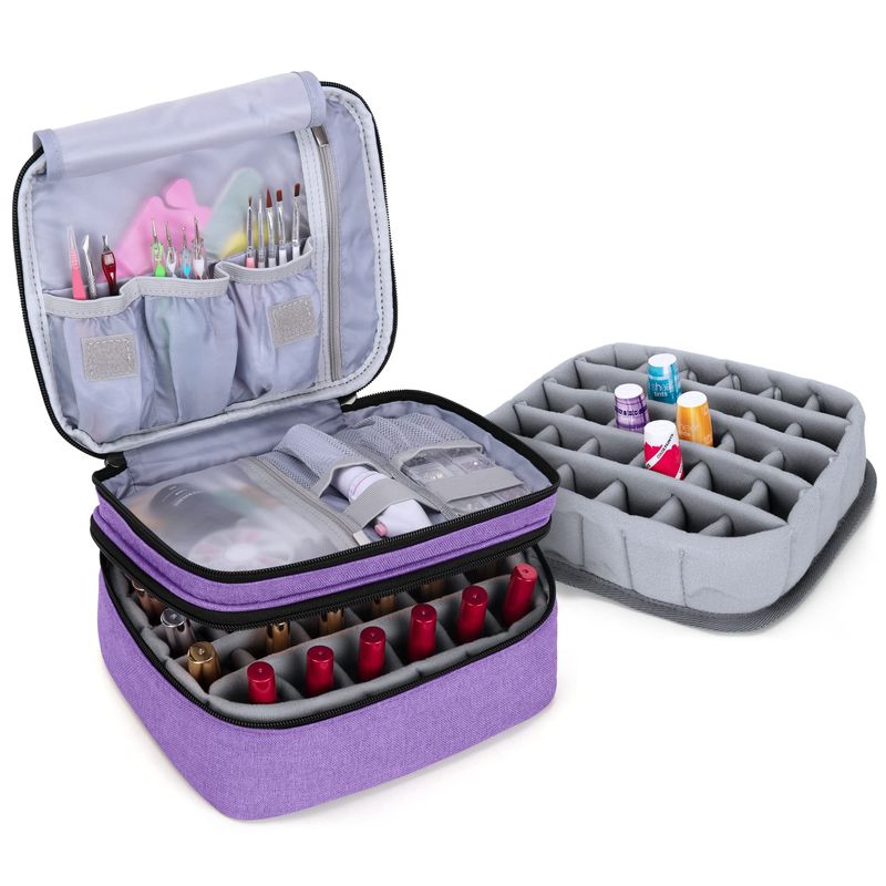 LUXJA Nail Polish Carrying Case - Purple - Image 1