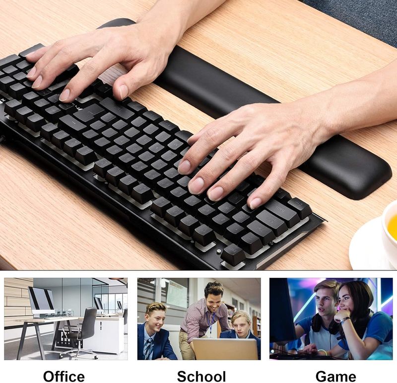 Aelfox Leather-Gel Keyboard Wrist Rest - Image 3
