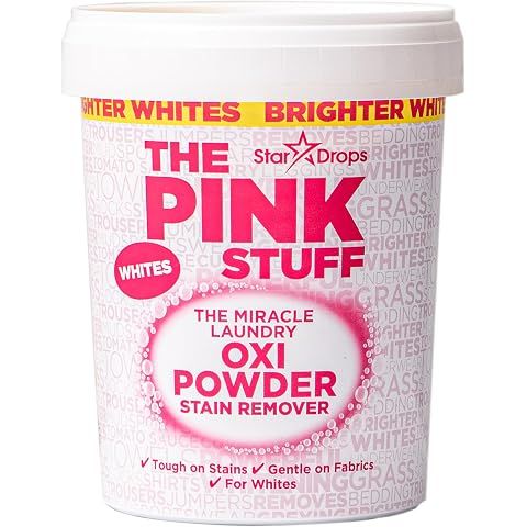 The Pink Stuff Miracle Laundry Oxi Powder Stain Remover for Whites, 35.2 Oz | Tough...