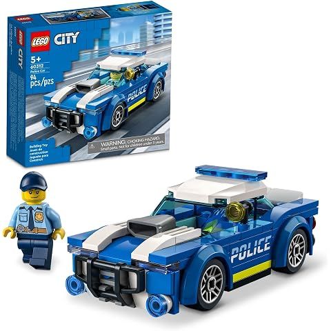 LEGO City Police Car Toy 60312 for Kids 5 Plus Years Old with Officer Minifigure, S...