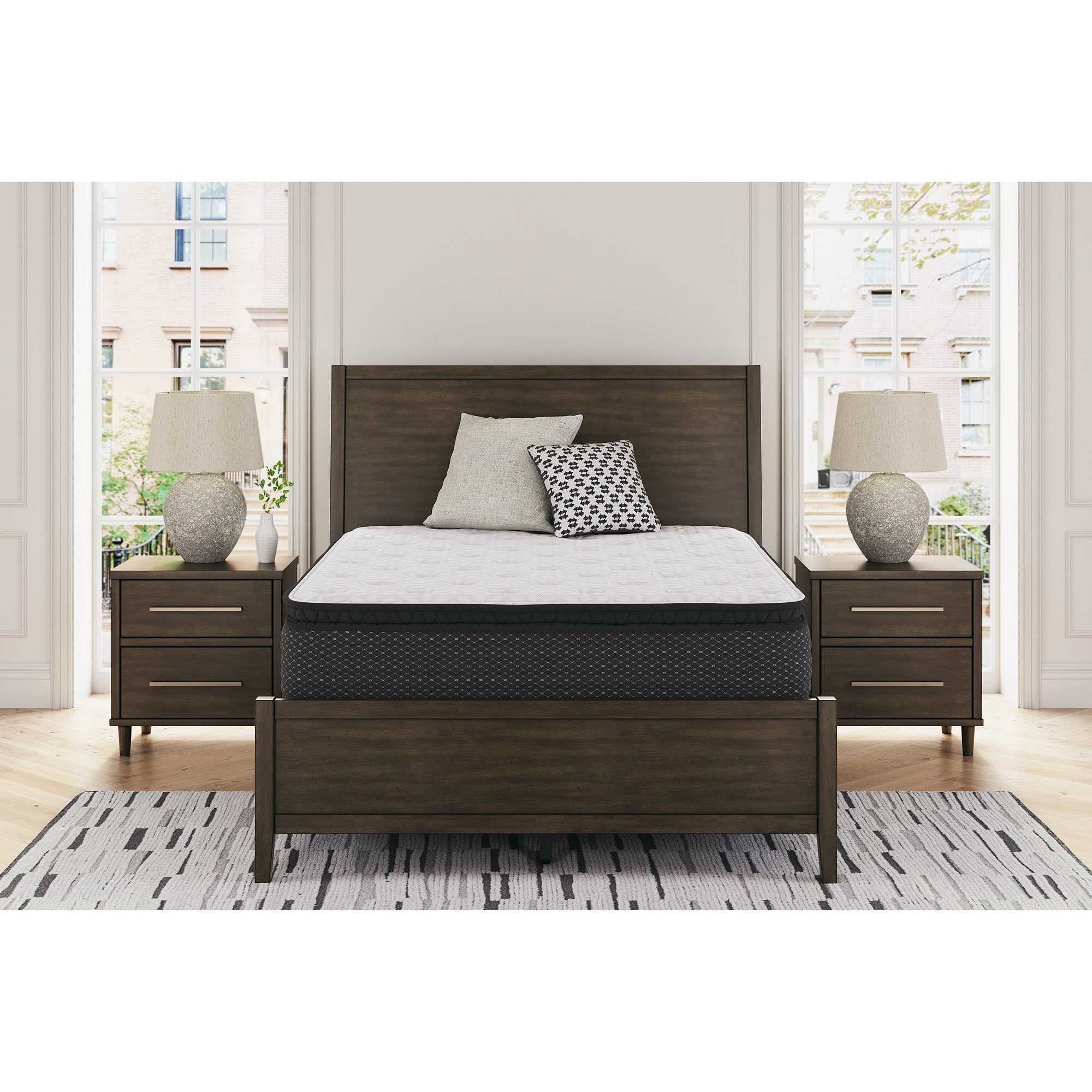 Signature Design by Ashley Limited Edition Pillow Top 13 Inch Pillow Top Hybrid Mattress with Gel Memory Foam and Edge Support for Cool Sleep and Pressure Relief, Full Full 13"