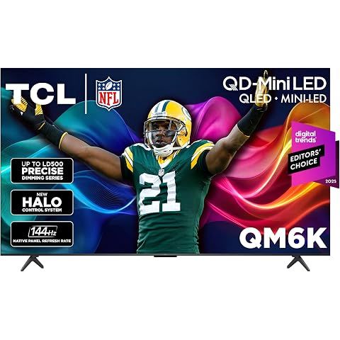TCL 65 Inch Class QM6K Series | Mini LED QLED 4K HDR | 65QM6K, Latest Model | 120HZ...