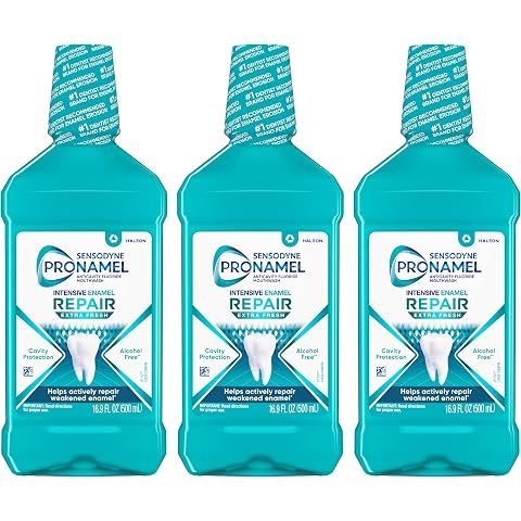 Sensodyne Pronamel Intensive Enamel Repair Alcohol-Free Mouthwash to Help Actively ...