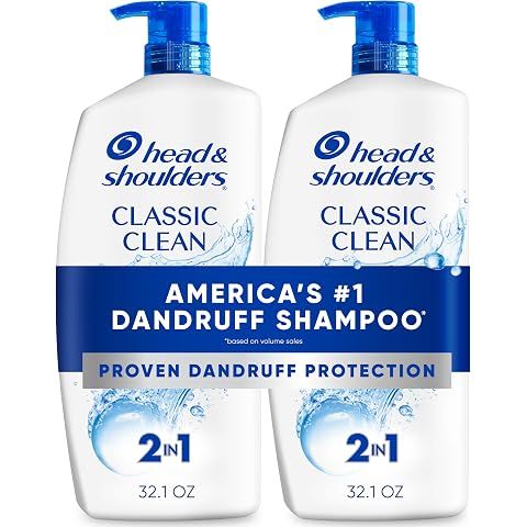 Head & Shoulders Classic Clean 2-in-1 Anti-Dandruff Shampoo and Conditioner Twin Pa...