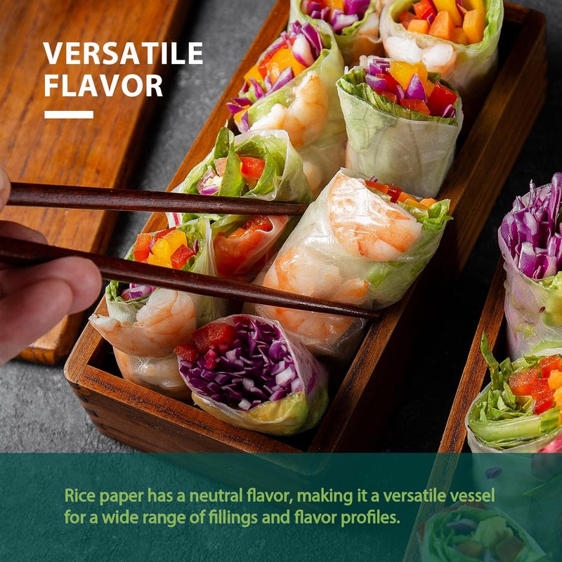 Soeos Rice Paper Wrappers (Round, 22cm) - Image 9