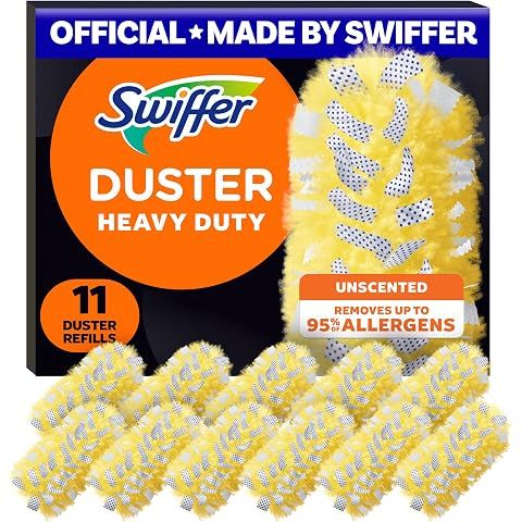 Swiffer Dusters Heavy Duty Multi-Surface Duster Refills for Cleaning, Unscented, 11...