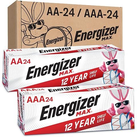 Energizer AA and AAA Batteries, 48 Count, Combo Pack Contains 24 Max Double A and 2...
