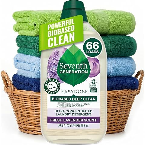Seventh Generation EasyDose Laundry Detergent Fresh Lavender Ultra Concentrated Was...