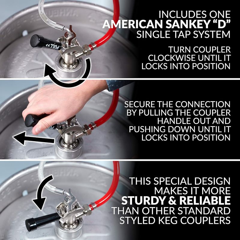 Homecraft Black Stainless Full-Size Kegerator - Image 6