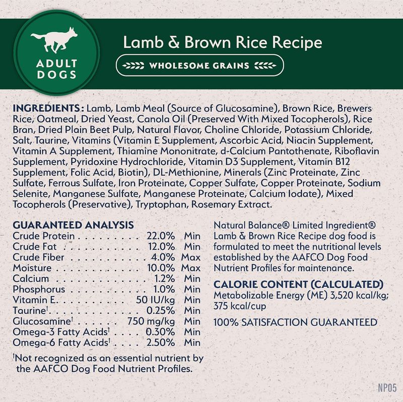 Natural Balance Lamb & Brown Rice Dog Food - Image 9