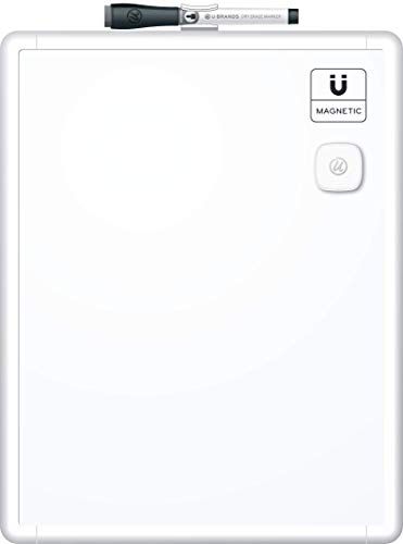 U Brands Contempo Magnetic Dry Erase Board, 11 x 14 Inches, White Frame