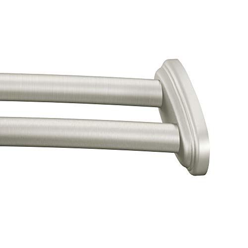 Moen DN2141BN 60-Inch Adjustable Stainless Steel Double Curved Shower Rod, Brushed Nickel