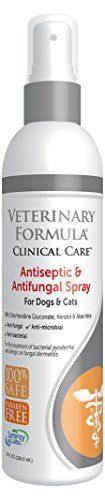 Veterinary Formula Clinical Care Antiseptic and Antifungal Spray for Dogs and Cats - Medicated Topical Spray Treatment for Fungal and Bacterial Skin Infections in Dogs and Cats, Fast Acting, Heal and Soothe Infections (8 oz bottle)