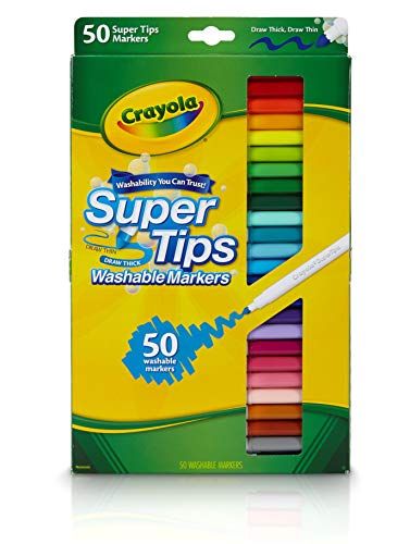 Crayola Super Tips Markers, Washable Markers, Gift, 50 Count