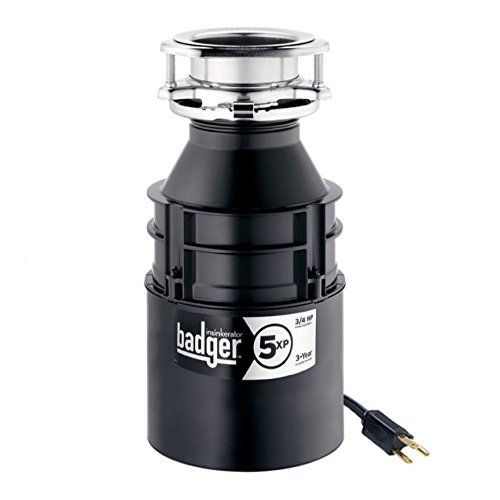 InSinkErator Garbage Disposal with Cord, Badger 5XP, 3/4 HP Continuous Feed