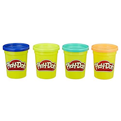 Hasbro E4867AS00 Play-Doh Modeling Compound 4-Pack of 4-Ounce Cans (Wild Colors) - Assorted Colors