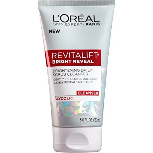 L'Oreal Paris Skincare Revitalift Bright Reveal Facial Cleanser with Glycolic Acid, Anti-Aging Daily Face Cleanser to Exfoliate Dullness and Brighten Skin, 5 fl. oz.