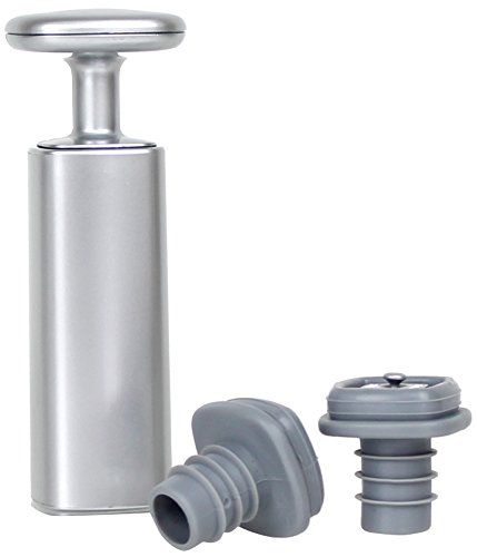Rabbit Wine Preserver with Two Vacuum Stoppers (Silver)