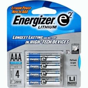 Energizer Ultimate Lithium AAA Batteries, World's Longest-Lasting AAA Battery in High-Tech Devices (4 Pack)